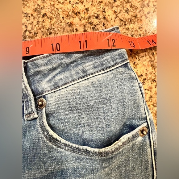 COMMENSE Washed Slim Draped Denim Pants
COLOR - Blue Size Small NWT Flared - Picture 5 of 11